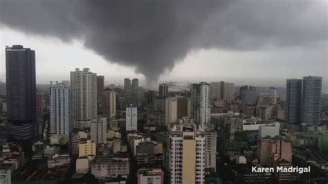 tornado in manila|VIDEO: Tornado rips through Manila, Philippines .